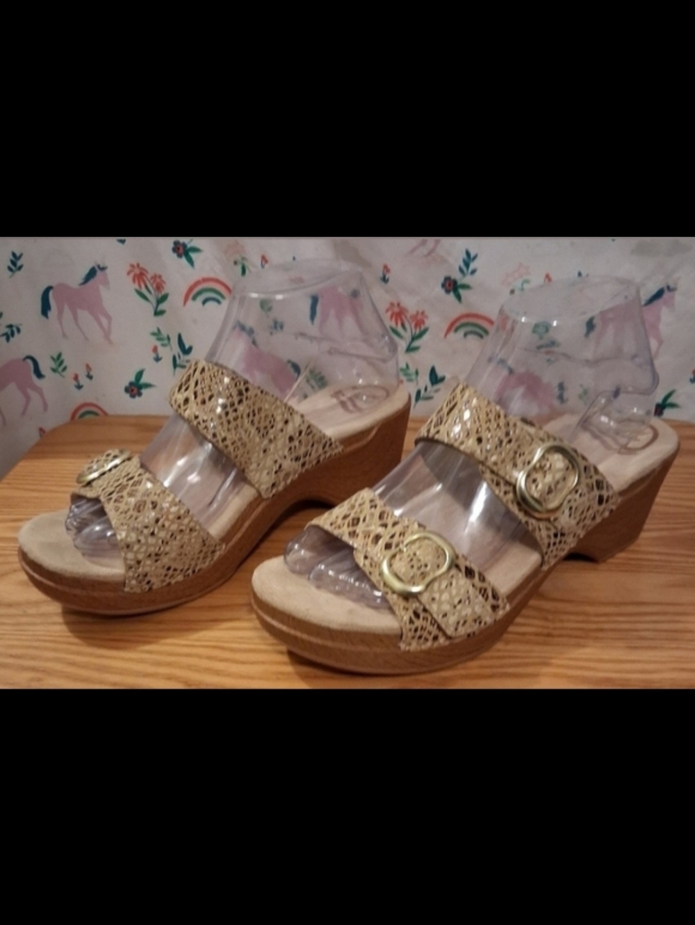 NWOT Dansko Sophie Snakeskin Leather Boho Casual Orthotic Sandal Shoe SZ 8.5